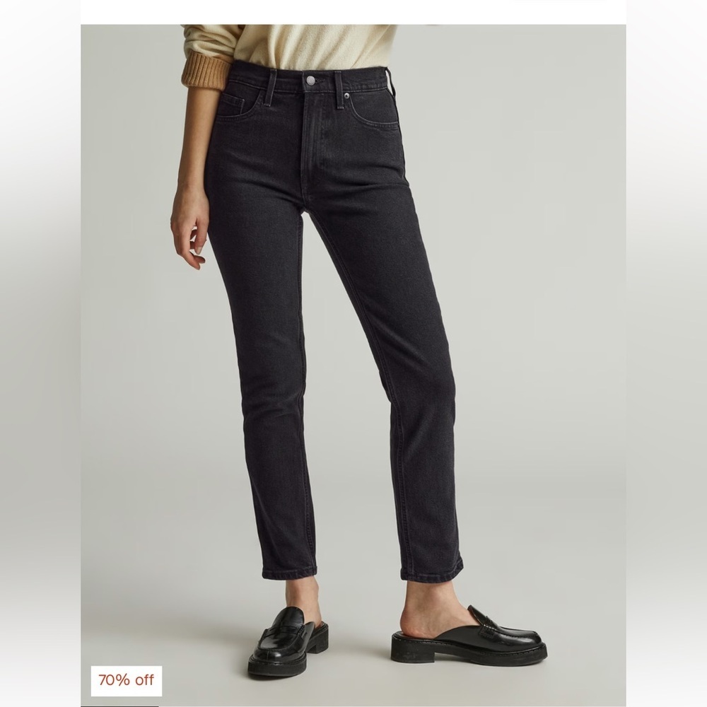 Everlane dark grey jeans the original cheeky jean organic cotton 33 regular
